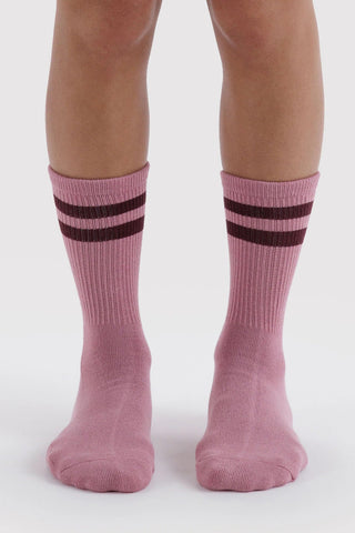 BAGGU Chaussettes Ribbed - Wild Plum Stripe