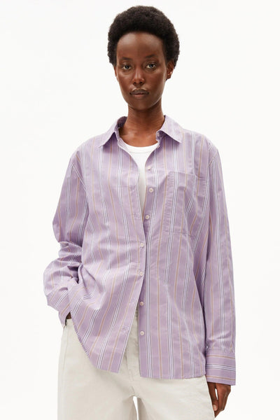 ARMED ANGELS Chemise Ample - Ligné Lilas