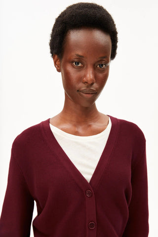 ARMED ANGELS Cardigan Menaal - Bordeaux