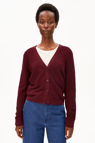 ARMED ANGELS Cardigan Menaal - Bordeaux