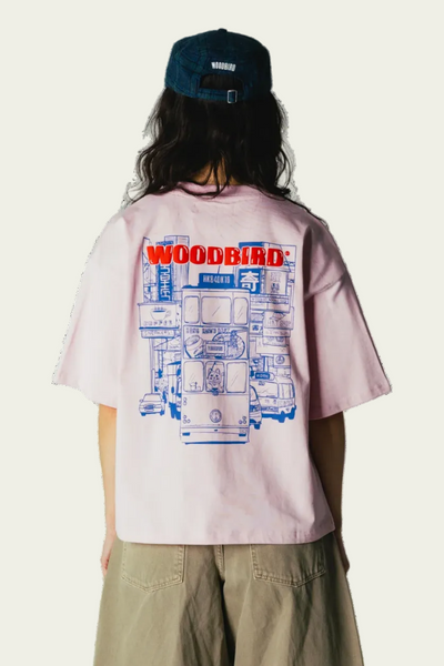 WOODBIRD T-Shirt Juno Tram - Rose