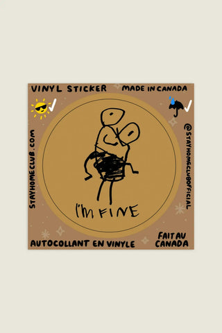 STAY HOME CLUB Autocollant - Je vais bien