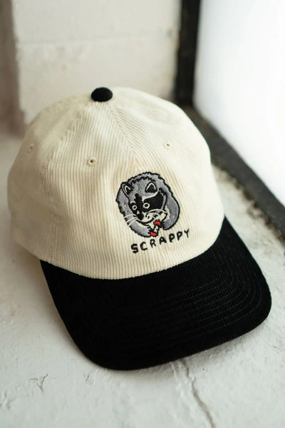 STAY HOME CLUB Casquette Velours Côtelé Bicolore Scrappy - Noir