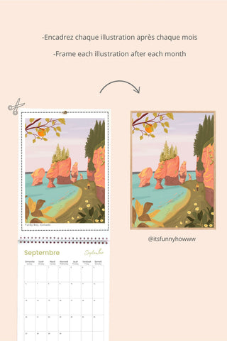 ITSFUNNYHOWWW Calendrier 2026 - Voyage