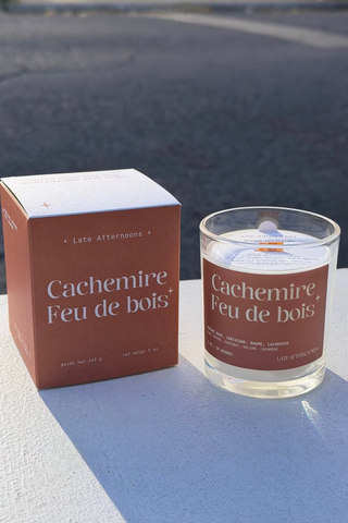 LATE AFTERNOONS Bougie Cachemire Feu de Bois