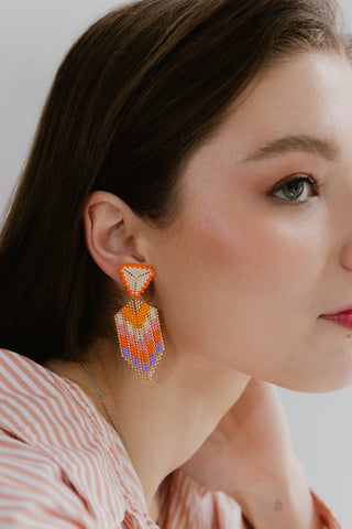 PINKY MIMOSA Orange Flame Earrings