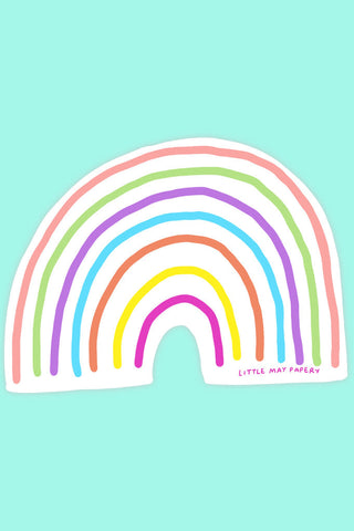 LITTLE MAY PAPERY Autocollant en Vinyle - Arc-en-ciel