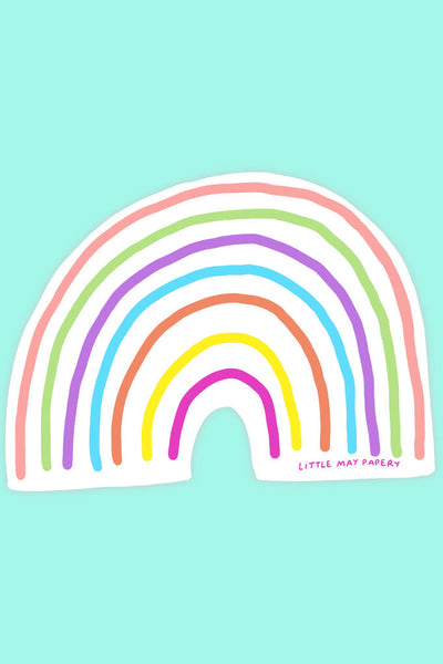 LITTLE MAY PAPERY Autocollant en Vinyle - Arc-en-ciel