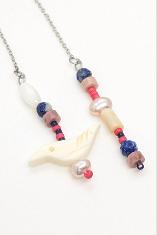 KAJOU Boucle d'Oreilles Pendante Oiseaux