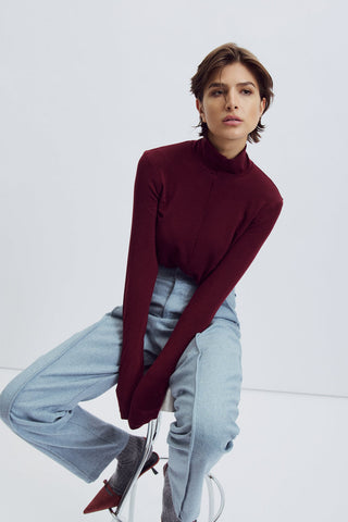 EVE GRAVEL Orpheus Top - Bordeaux