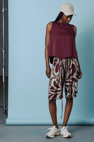 BODYBAG Bermuda Calypso - Palmier Bourgogne