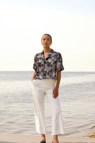 MARIGOLD Pantalon Rocky - Denim Blanc