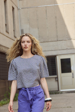 EVE GRAVEL Blouse Elpha - Blue Mauve