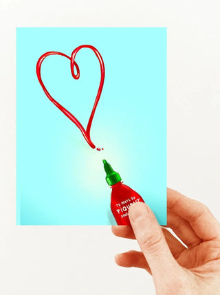 VALERIE BOIVIN ILLUSTRATION Carte de Souhait - Sriracha
