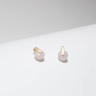 VÉRONIQUE ROY JWLS Earrings Selene Silver - Rose Quartz