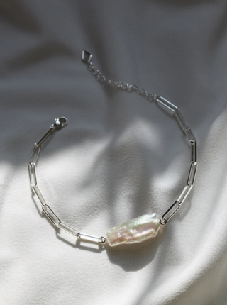 MAKSYM Bracelet Paperclip et Perle
