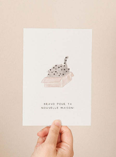 Carte De Félicitations Maison Neuve Personnalisable Escargot - Drôle, Mignon, Réchauffement