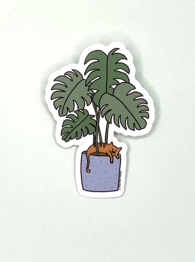 LITTLE MAY PAPERY Autocollant en Vinyle - Chat Paresseux