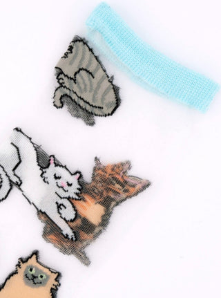 COUCOU SUZETTE Transparent Socks - Meow