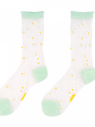 COUCOU SUZETTE Transparent Socks - Daisies