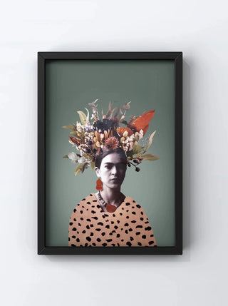 CHÈRE SIMONE Affiche Frida Kahlo - Turquoise