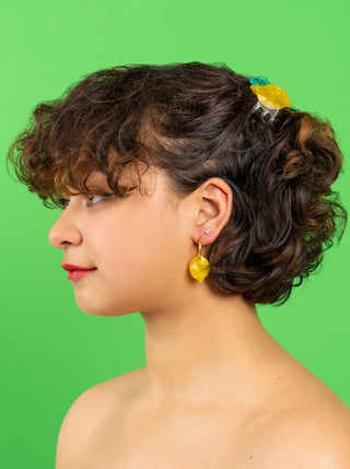 COUCOU SUZETTE Mini Pince à Cheveux - Citron, parfaite idée de cadeau pour femme.