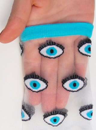 COUCOU SUZETTE Transparent Socks - Blue Eye